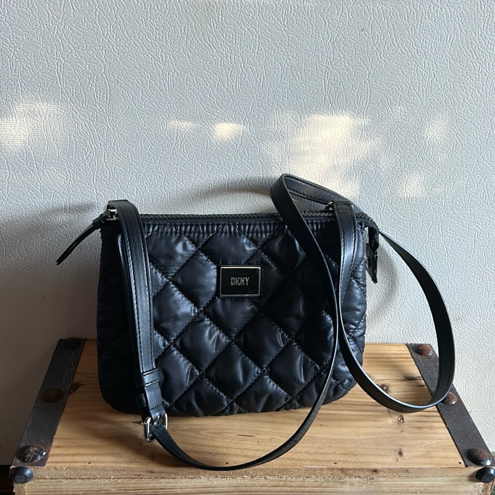 DKNY Black Puffer Crossbody Bag